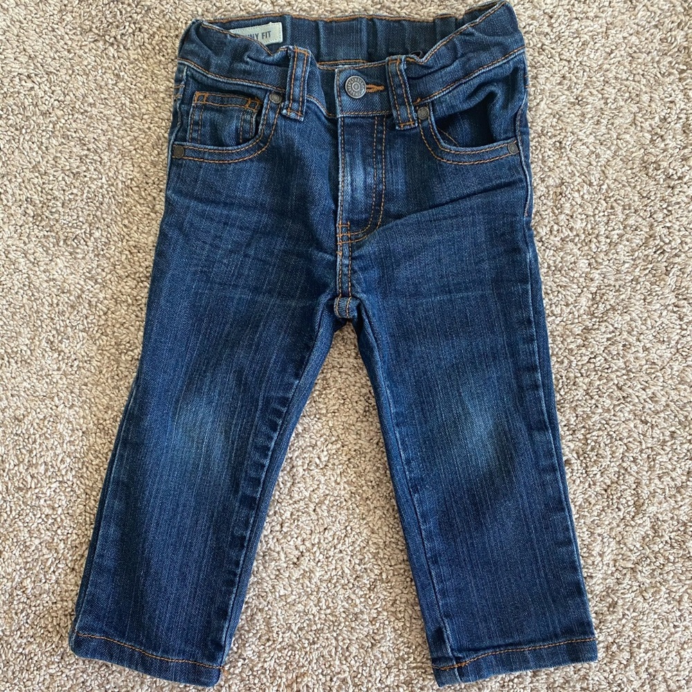 Gymboree baby boy toddler boys blue skinny jeans size 12-18 months
